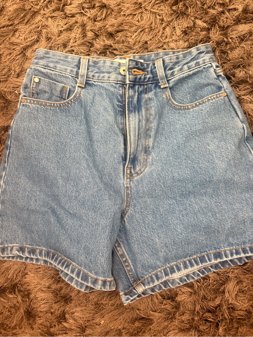 Zara High-Waist Blue Denim Shorts - Women sz 2